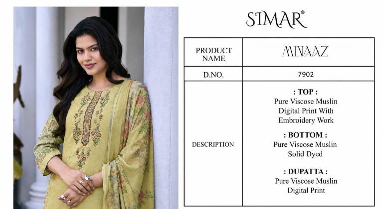 Glossy simar minaaz wholesale price for dress material